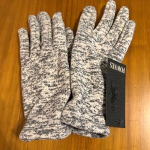 WOMENS FOWNES BROTHERS GLOVES TOUCHSCREEN COMPATIBLE L/XL Gray Black NWT